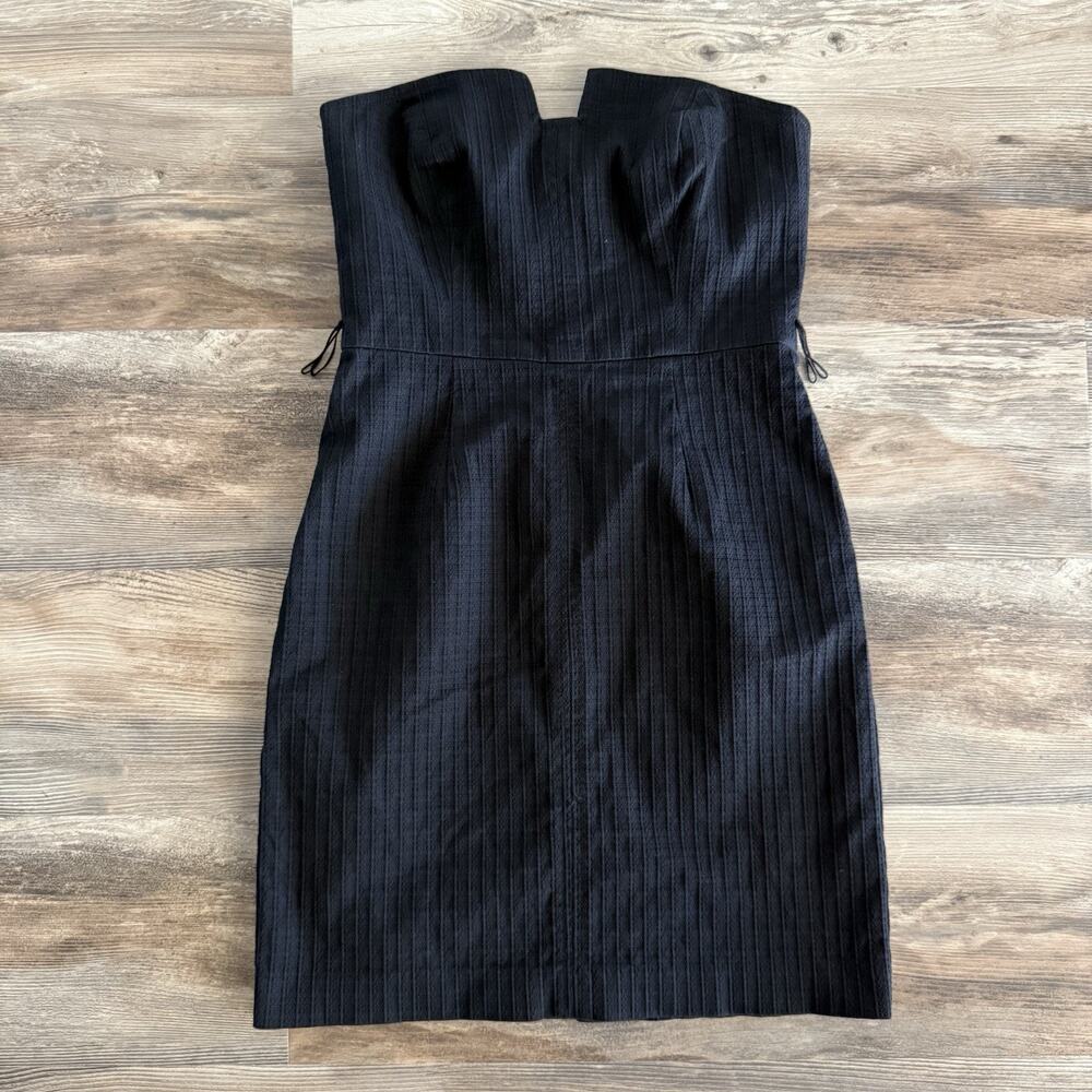 Trina Turk Strapless Black Textured Sheath Dress – Size 8 Made in USA